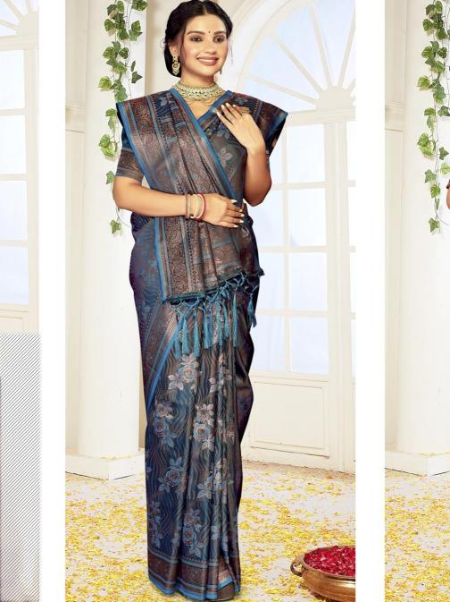 Bunawat Bhumika Satan Satin Silk Saree Wholesale Catalog