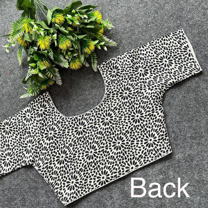 Cotton AjrakhPrint BoatNeck Neck Blouse