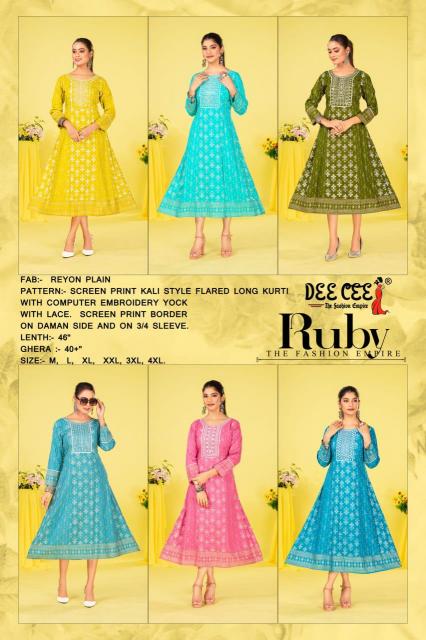 DEECEE RUBY Hsn Code For Kurti In India Wholesale Catalog