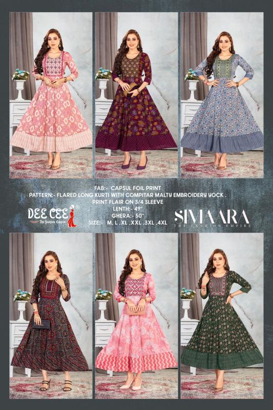 Deecee Simaara buy online long kurtis in india Wholesale Catalog