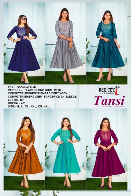 Deecee Tansi flared Kurti online india Wholesale Catalog