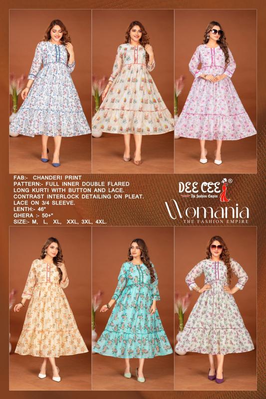 DEECEE Womania Famous Kurti Brands In India Wholesale Catalog