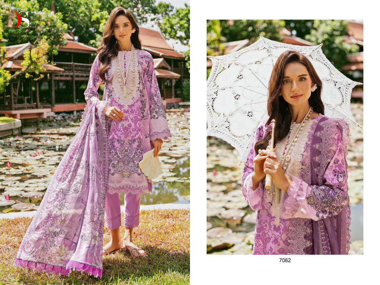 Deepsy Jade Needle Wonder 24 Vol 3 Cotton Dupatta Pakistani Suits Wholesale Catalog