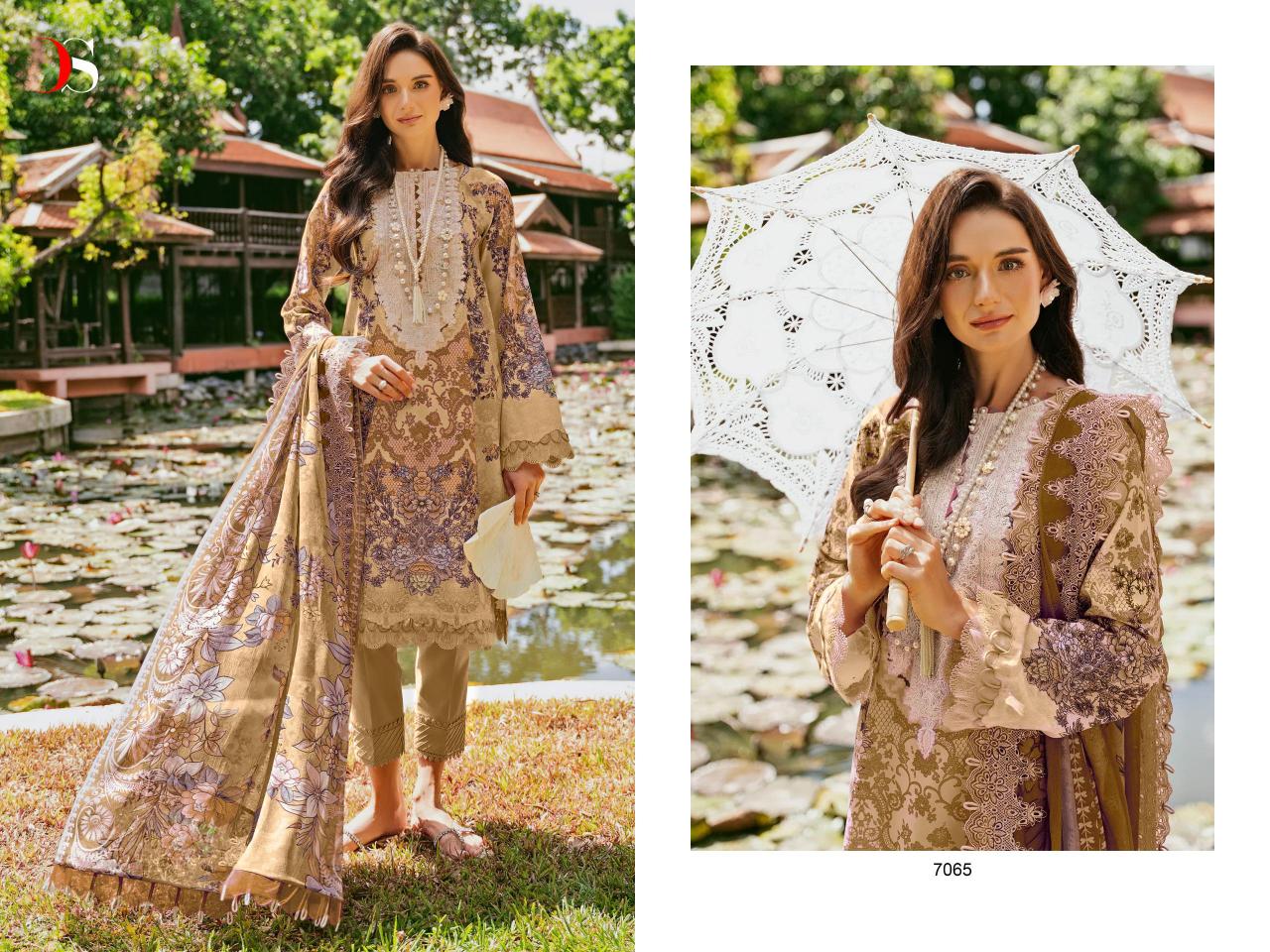 Deepsy Jade Needle Wonder 24 Vol 3 Cotton Dupatta Pakistani Suits Wholesale Catalog