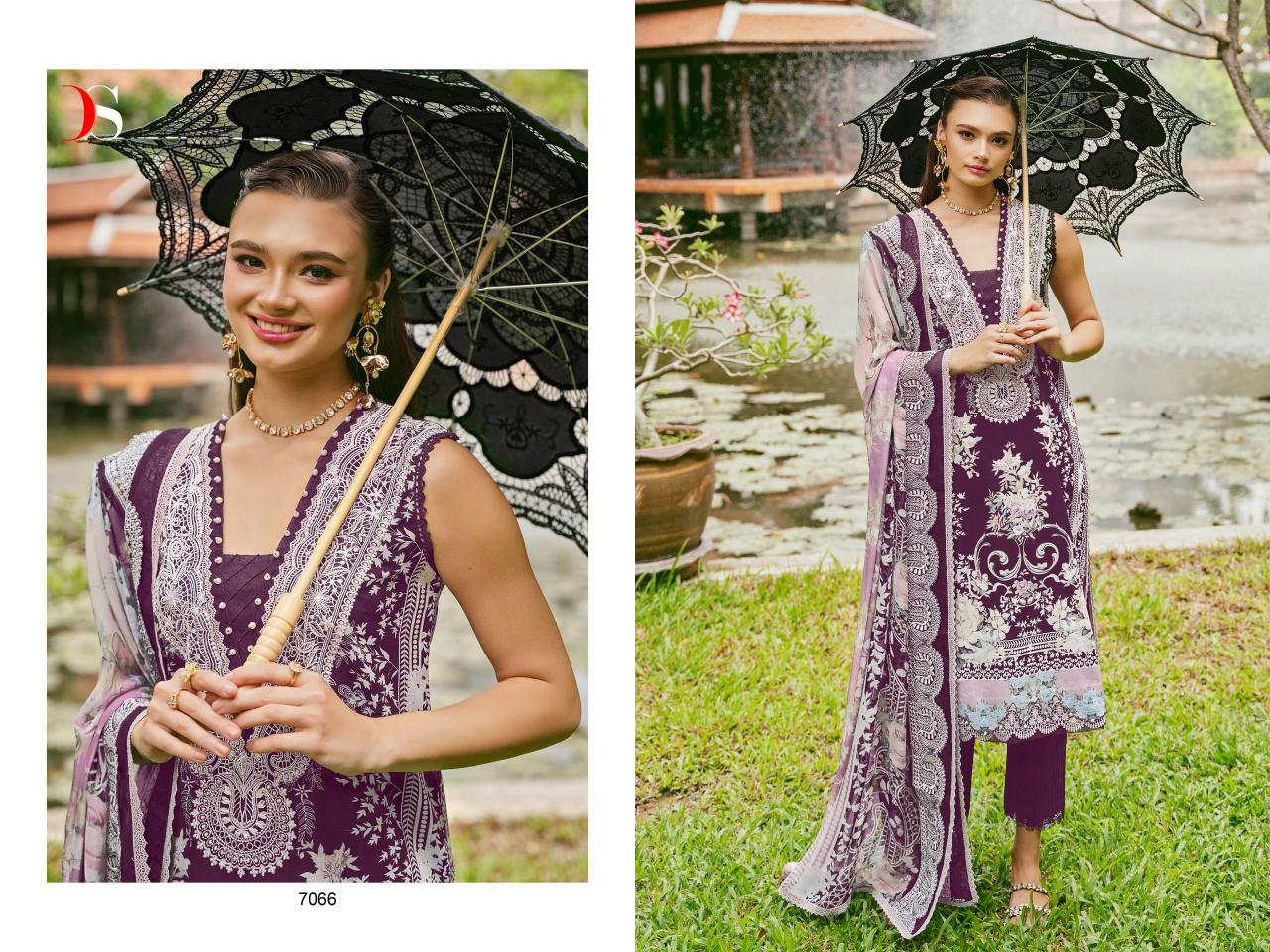 Deepsy Jade Needle Wonder 24 Vol 3 Cotton Dupatta Pakistani Suits Wholesale Catalog