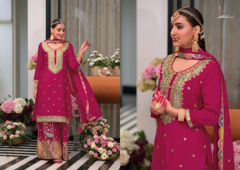 Eba Safroon Vol 3 Karwa Special Hevey Chinon Salwar Kameez Wholesale Catalog