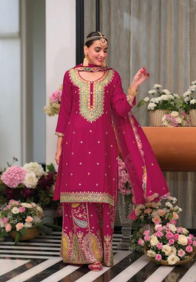 Eba Safroon Vol 3 Karwa Special Hevey Chinon Salwar Kameez Wholesale Catalog