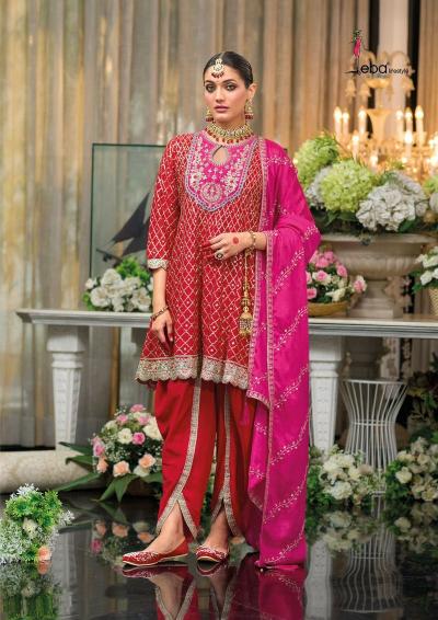 Eba Sajni Chinon Readymade Salwar Suits Wholesale Catalog