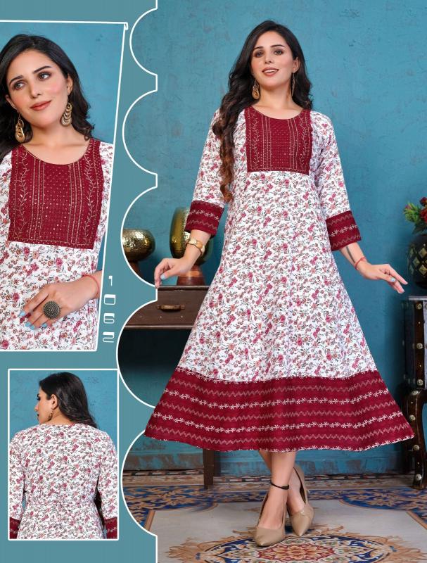 Fashion Talk ModernNist Vol 2 Rayon Anarkali Kurti Wholesale Catalog