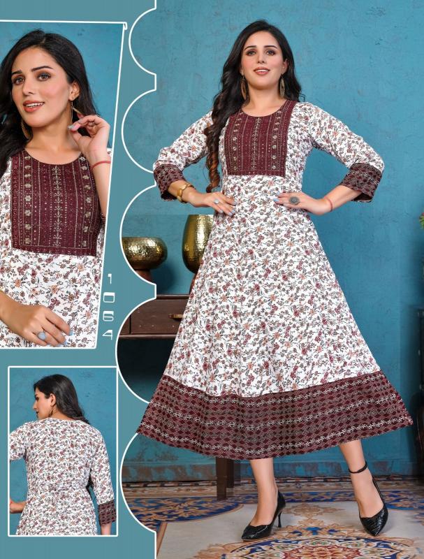 Fashion Talk ModernNist Vol 2 Rayon Anarkali Kurti Wholesale Catalog