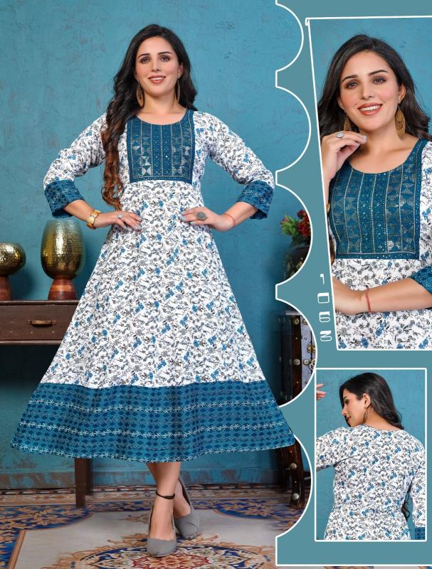 Fashion Talk ModernNist Vol 2 Rayon Anarkali Kurti Wholesale Catalog