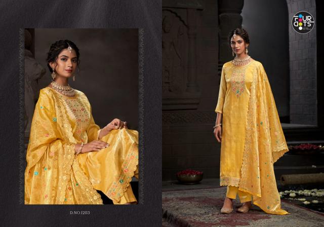 Four Dots Mehboob Designer Dress Material Wholesale Catalog