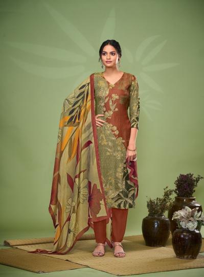 Glossy Blooming Digital Printed Salwar Kameez Wholesale Catalog