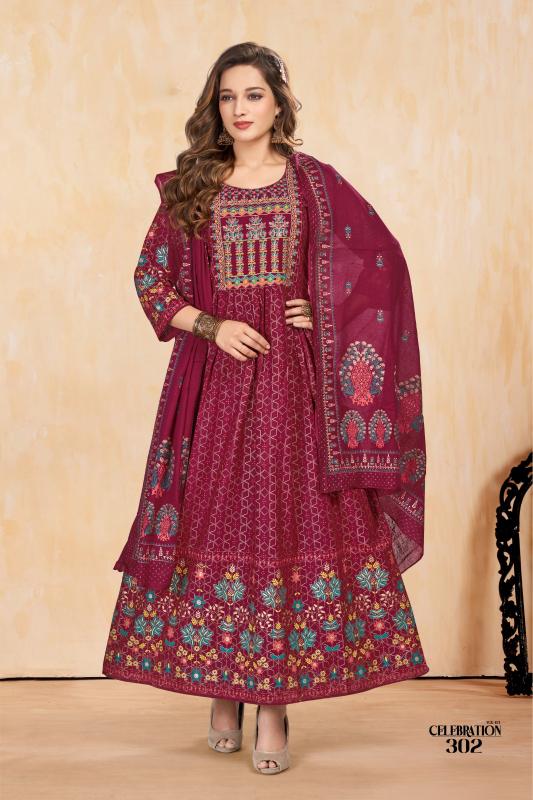 GOLDEN CELEBRATION VOL.3 Full Sleeve Kurtis Online India Wholesale Catalog