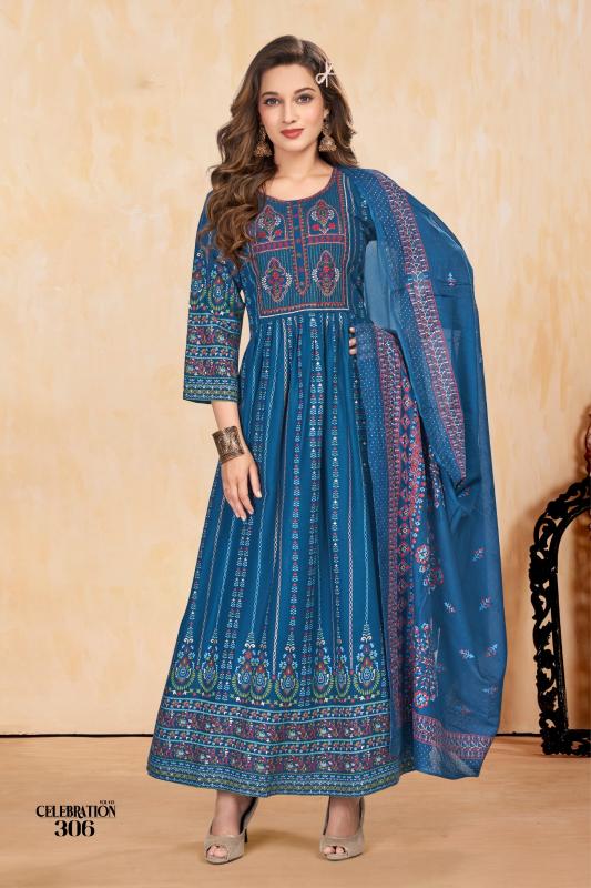 GOLDEN CELEBRATION VOL.3 Full Sleeve Kurtis Online India Wholesale Catalog
