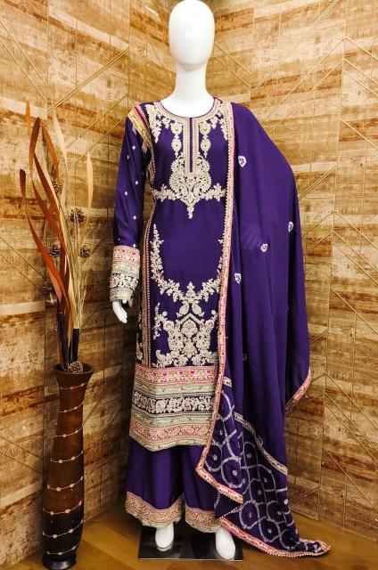 Gulkayra D - 7406-A To 7406-H Pure Chiffon Salwar Kameez Wholesale Catalog
