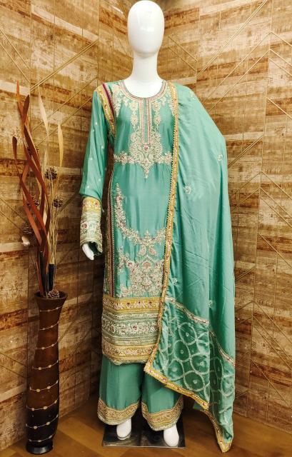 Gulkayra D - 7406-A To 7406-H Pure Chiffon Salwar Kameez Wholesale Catalog