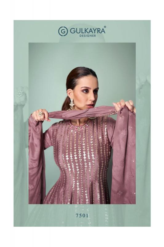 Gulkayra Riwayat Chinon Semi Stitched Salwar Kameez Wholesale Catalog