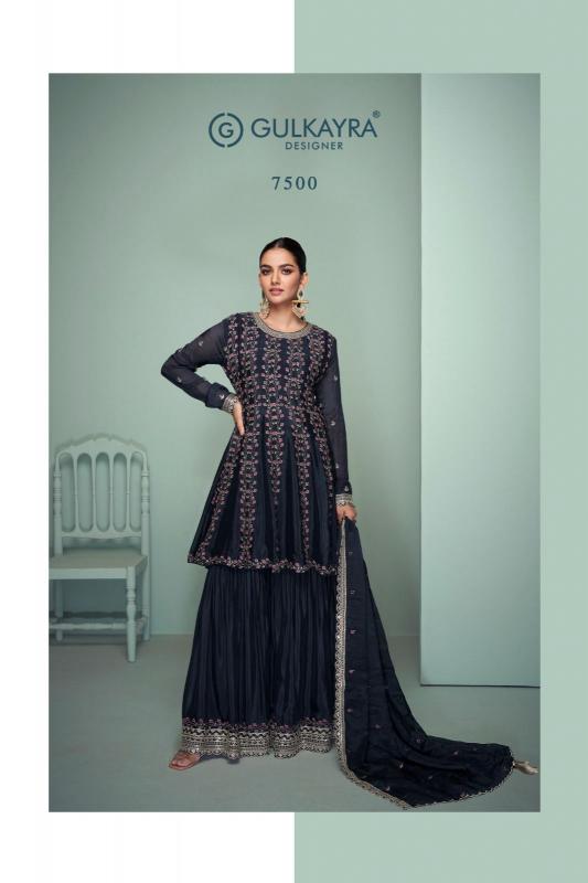 Gulkayra Riwayat Chinon Semi Stitched Salwar Kameez Wholesale Catalog