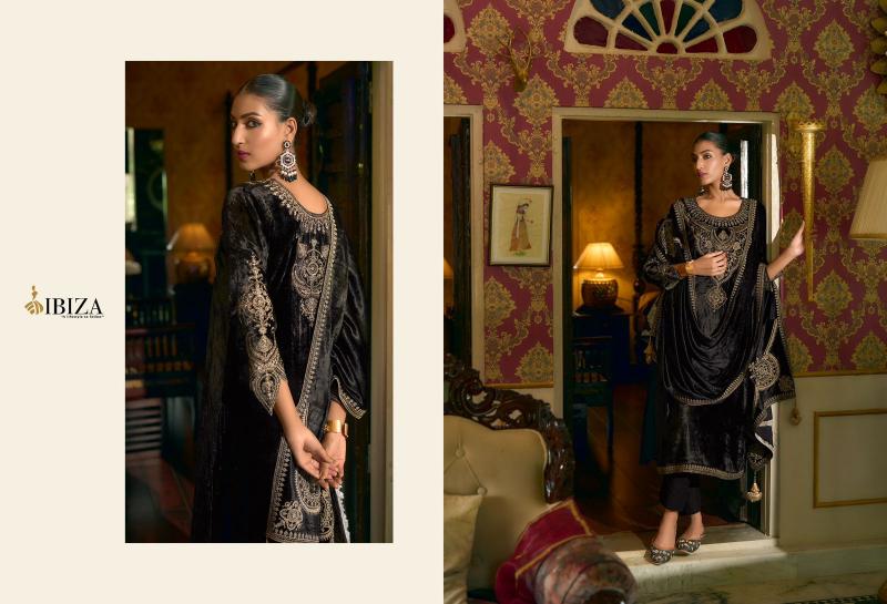 IBIZA Korgen velvet salwar kameez Wholesale Catalog
