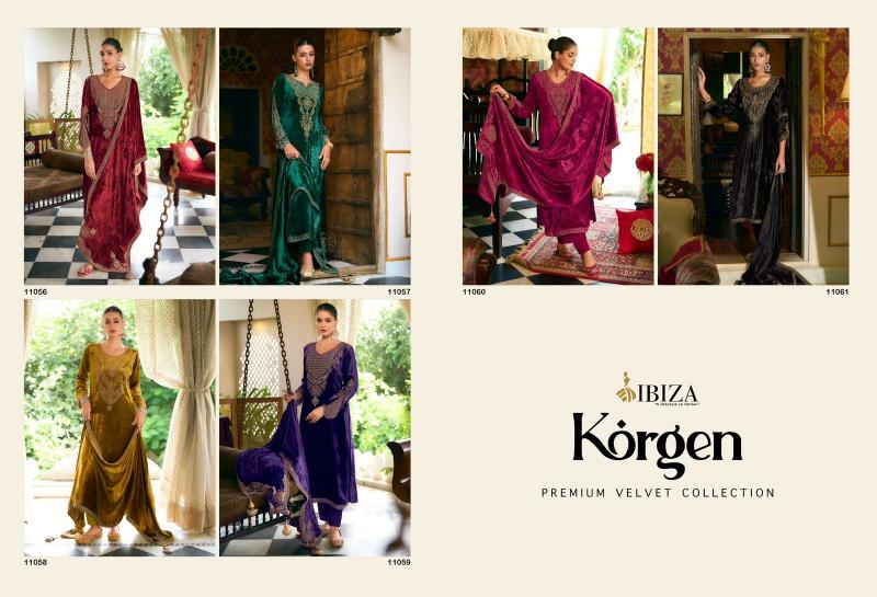 IBIZA Korgen velvet salwar kameez Wholesale Catalog