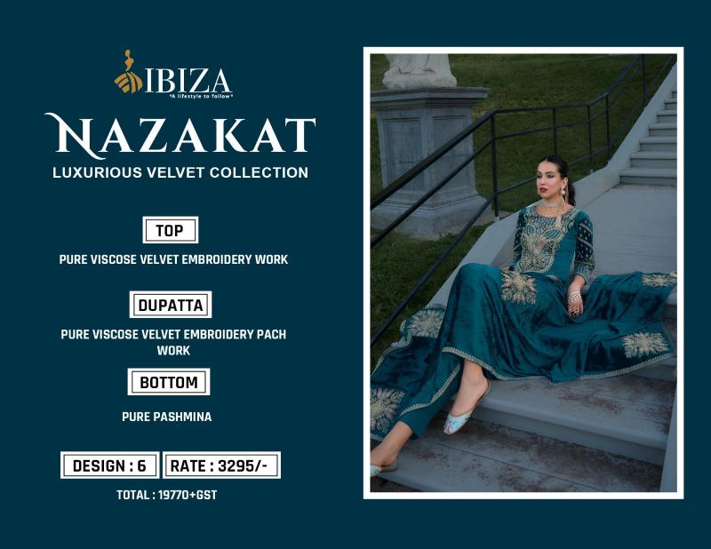 Ibiza Nazakat Velvet Salwar Kameez Wholesale Catalog