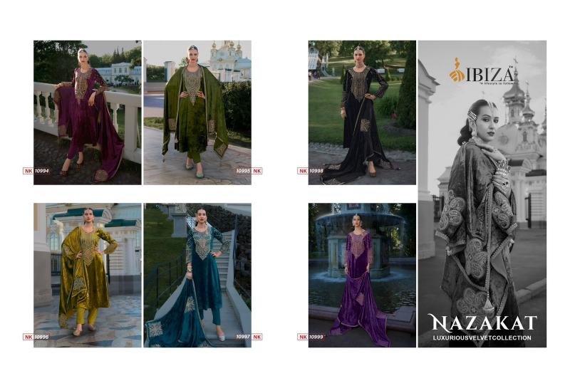 Ibiza Nazakat Velvet Salwar Kameez Wholesale Catalog