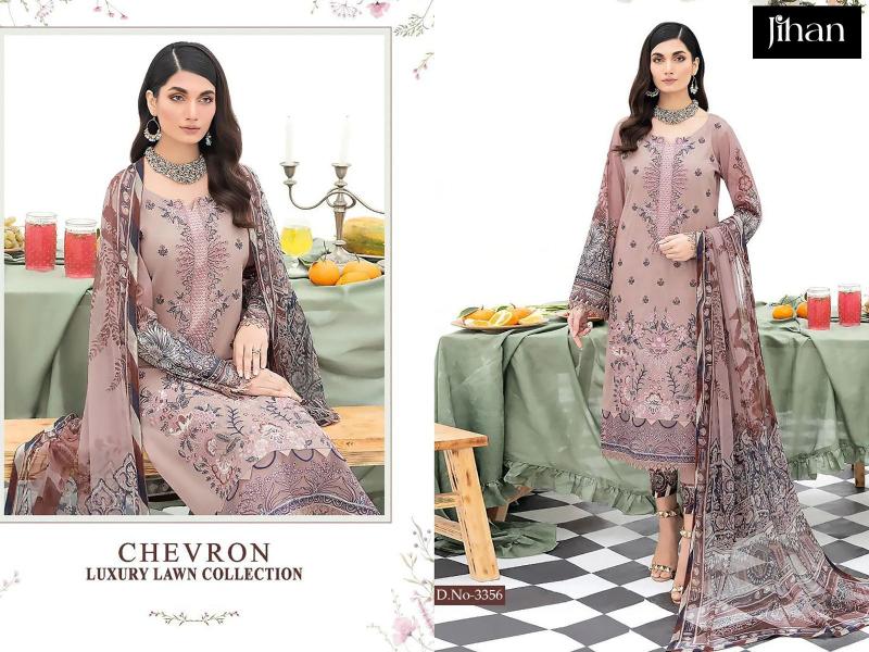 Jihan Chevron 3356 Cotton Dupatta Pakistani Salwar Kameez Wholesale Catalog