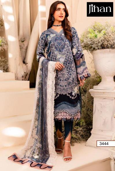 Jihan Needle Wonder Vol 3 Cotton Dupatta Pakistani Suits Wholesale Catalog