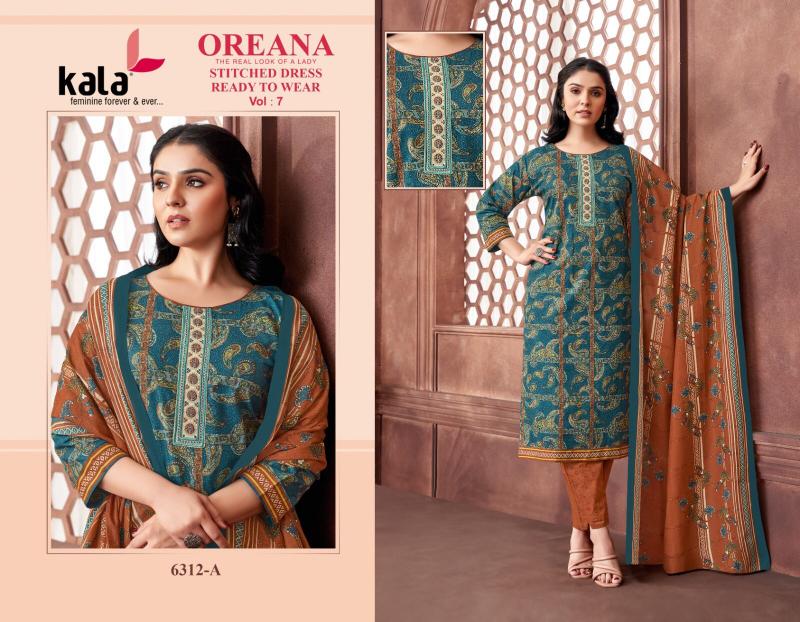 Kala Oreana Vol-7 – Kurti Pant With Dupatta - Wholesale Catalog
