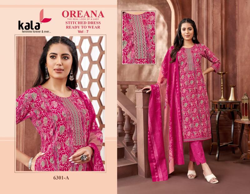 Kala Oreana Vol-7 – Kurti Pant With Dupatta - Wholesale Catalog