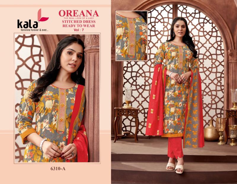 Kala Oreana Vol-7 – Kurti Pant With Dupatta - Wholesale Catalog