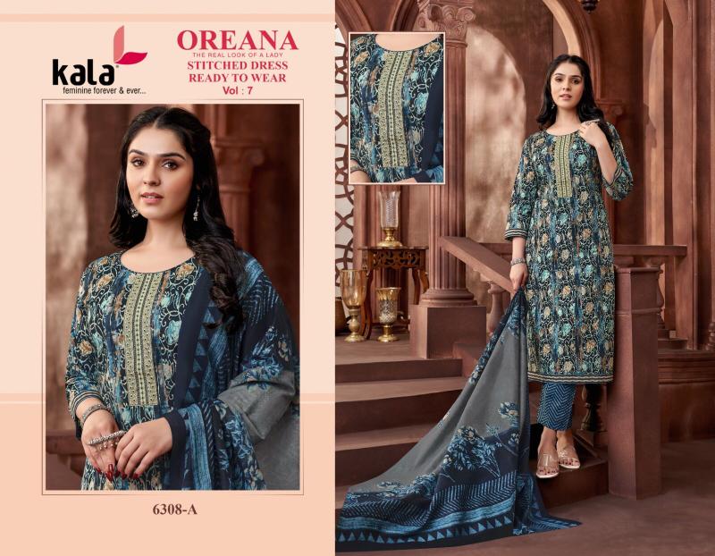 Kala Oreana Vol-7 – Kurti Pant With Dupatta - Wholesale Catalog