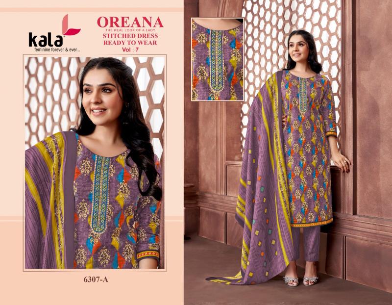 Kala Oreana Vol-7 – Kurti Pant With Dupatta - Wholesale Catalog
