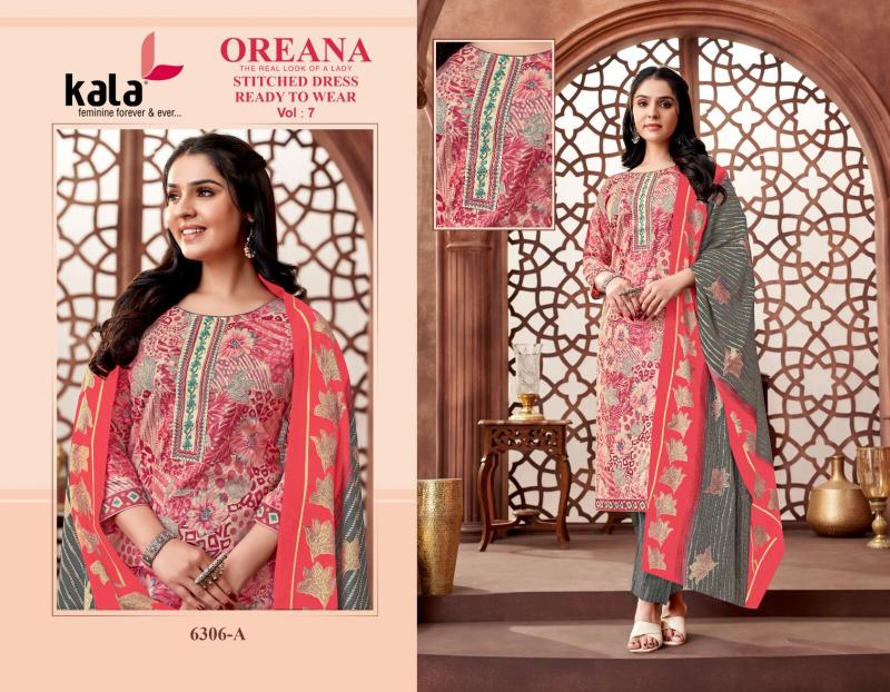 Kala Oreana Vol-7 – Kurti Pant With Dupatta - Wholesale Catalog
