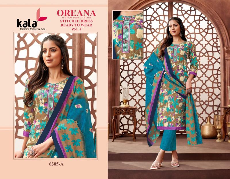 Kala Oreana Vol-7 – Kurti Pant With Dupatta - Wholesale Catalog