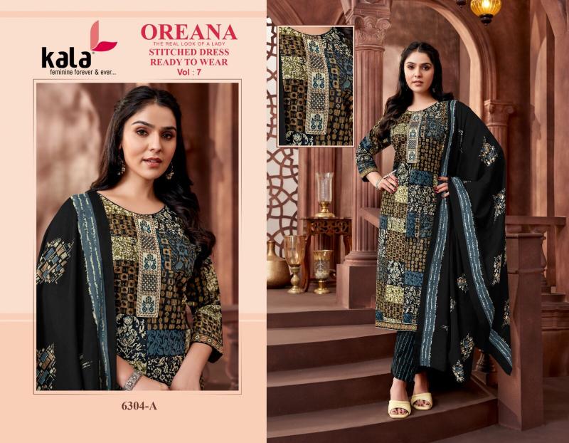 Kala Oreana Vol-7 – Kurti Pant With Dupatta - Wholesale Catalog