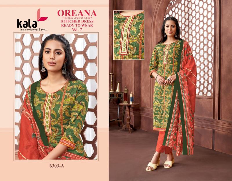 Kala Oreana Vol-7 – Kurti Pant With Dupatta - Wholesale Catalog