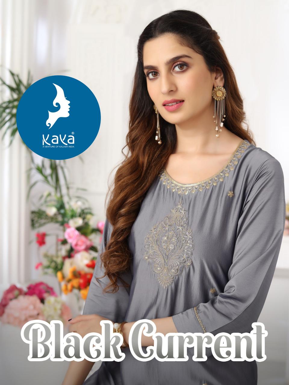 Kaya Black Current lades kurti in india Wholesale Catalog 