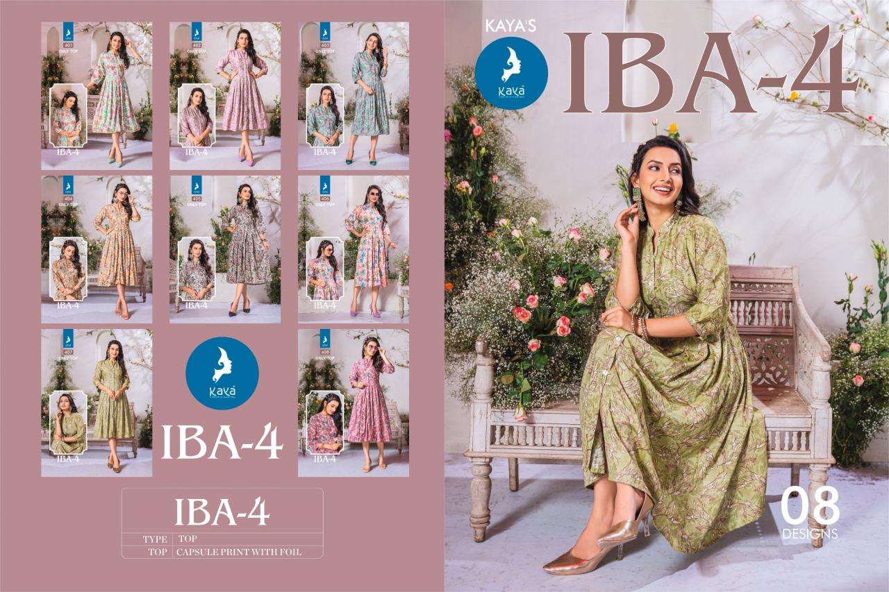 Kaya Iba 4 Fancy Capsule Printed Kurti Wholesale Catalog