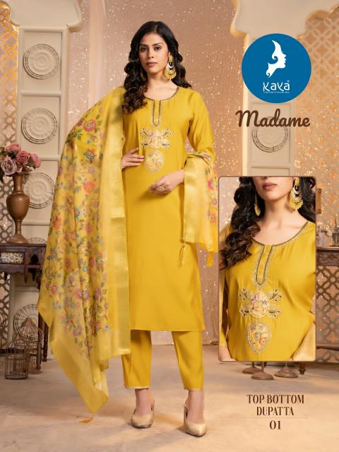KAYA Madame Black Kurti Online India Wholesale Catalog