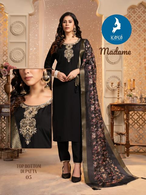 KAYA Madame Black Kurti Online India Wholesale Catalog