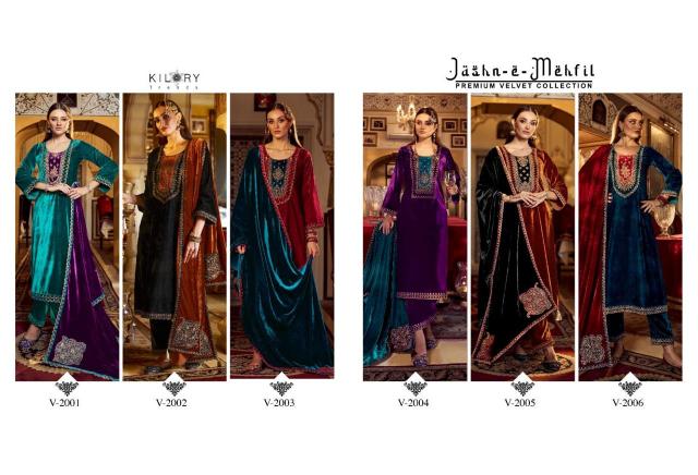 Kilory Jashn-e-Mehfil Velvet Salwar Kameez Wholesale Catalog