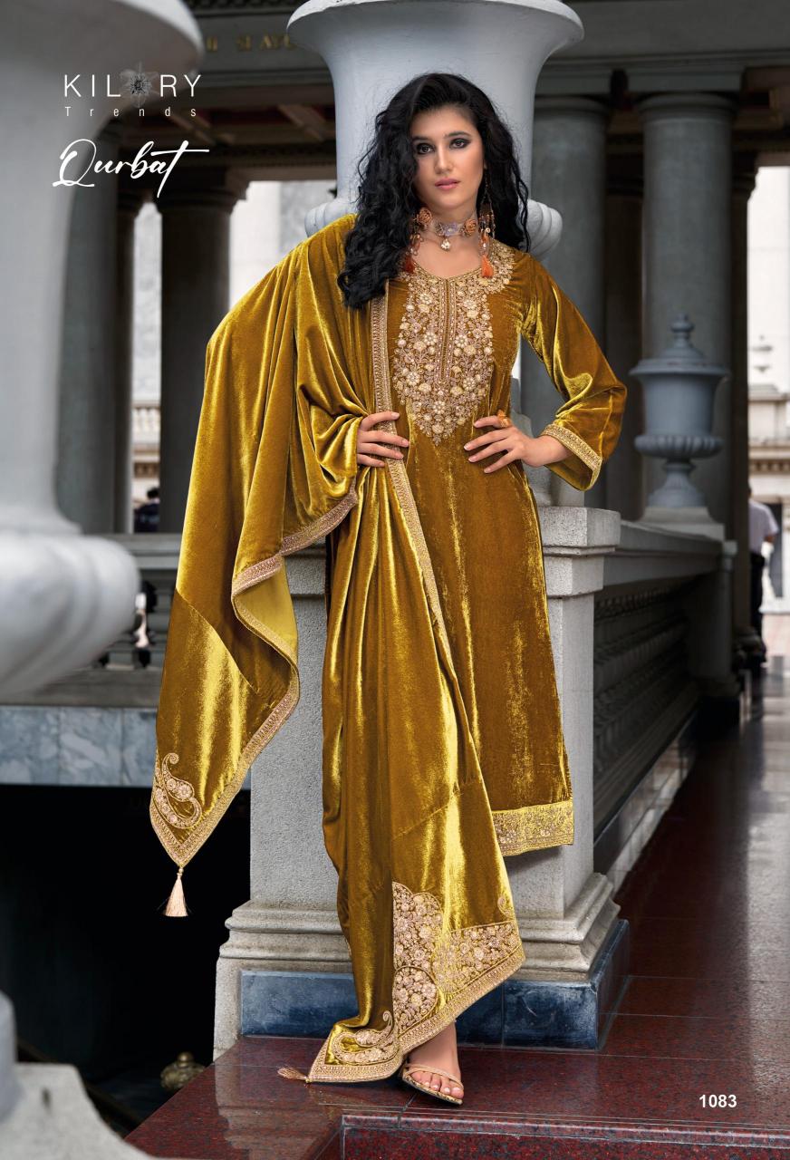 KILORY Qurbat Velevt with Embroidery Salwar Kameez Wholesale catalog