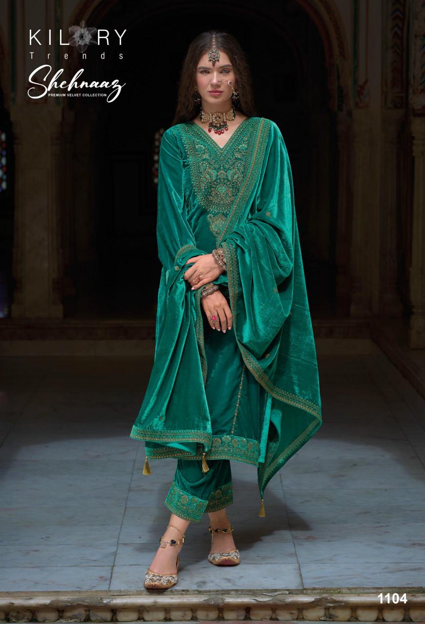 KILORY Shehnaaz Velvet Salwar Kameez Wholesale Catalog
