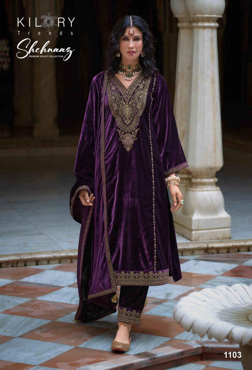 KILORY Shehnaaz Velvet Salwar Kameez Wholesale Catalog