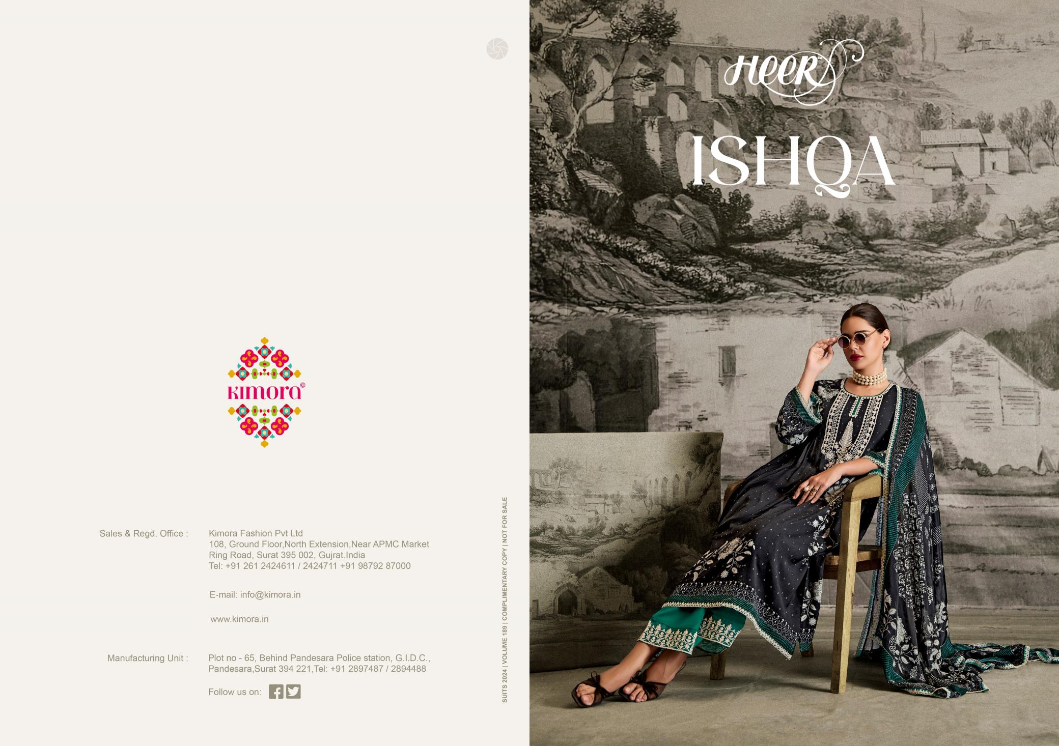 Kimora Heer Ishqa Muslin Digital Printed Salwar Suits Wholesale Catalog