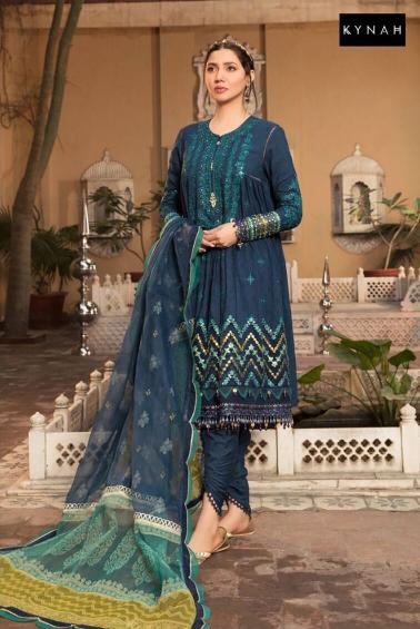 Kynah 2187 Cotton Dupatta Pakistani Salwar Kameez Wholesale Catalog