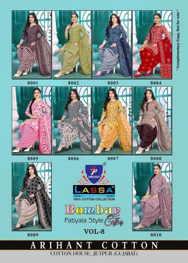 Lassa Bombay Patiyala Style Vol-8 – dress Material - Wholesale Catalog