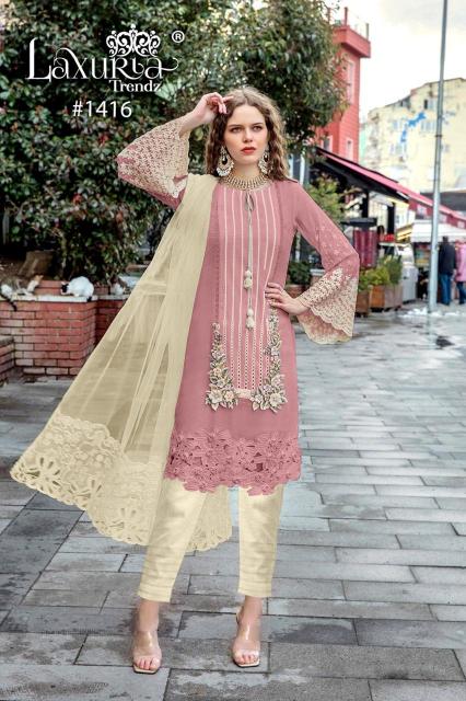 Laxuria Trendz 1416 Georgette pakistani suits supplier in surat Wholesale Catalog